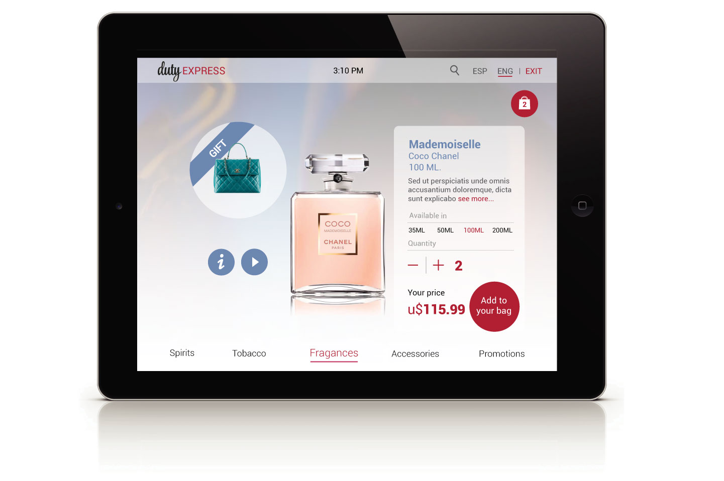 Dutyfree - UX